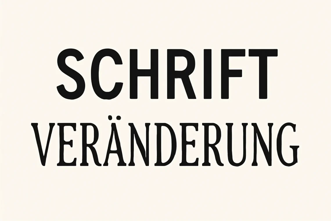 schrift veränderung