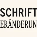 schrift veränderung