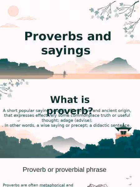 The Power of Words: A Religious Perspective on Proverbs