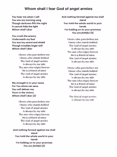 Whom Shall I Fear? Exploring the Verse and Its Religious Implications