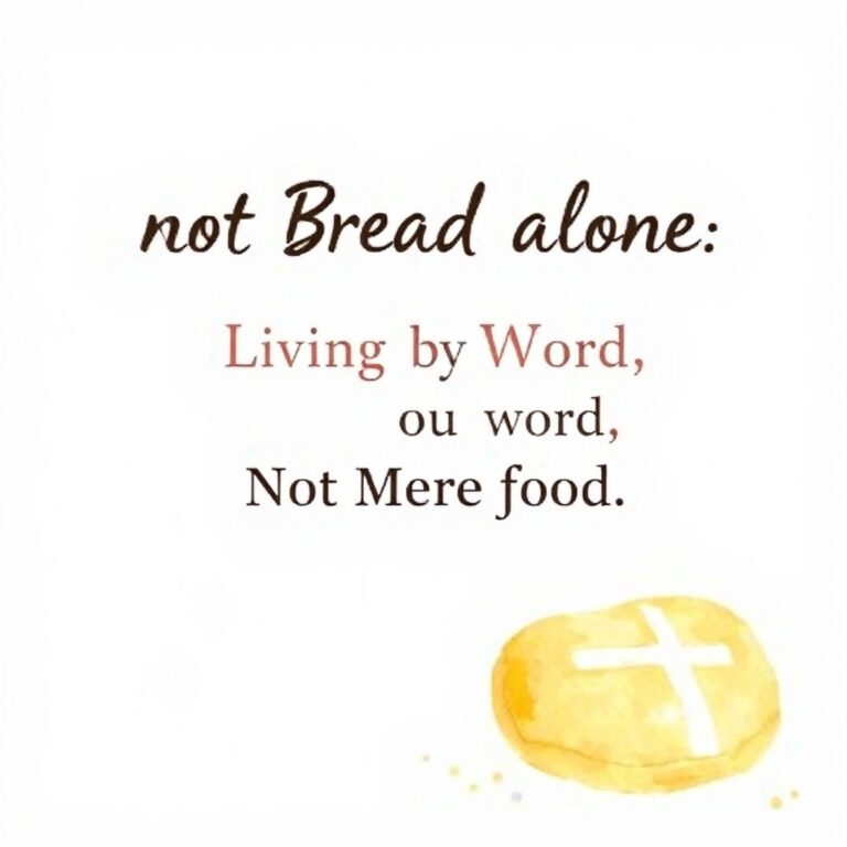 Not by Bread Alone Verse: Living by God’s Word, Not Mere Food