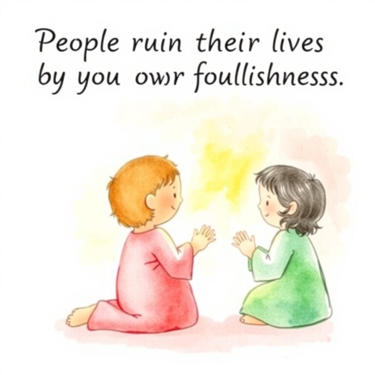 People Ruin Their Lives by Their Own Foolishness Verse: A Bible Lesson on Wise Choices