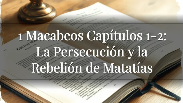 1 Macabeos Capítulos 1-2: La Persecución y la Rebelión de Matatías 1 Macabeos Capítulos 1-2: La Persecución y la Rebelión de Matatías