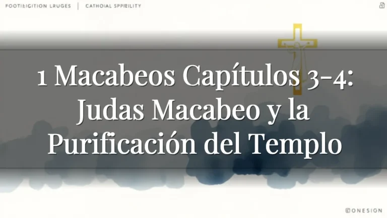 1 Macabeos Capítulos 3-4: Judas Macabeo y la Purificación del Templo 1 Macabeos Capítulos 3-4: Judas Macabeo y la Purificación del Templo