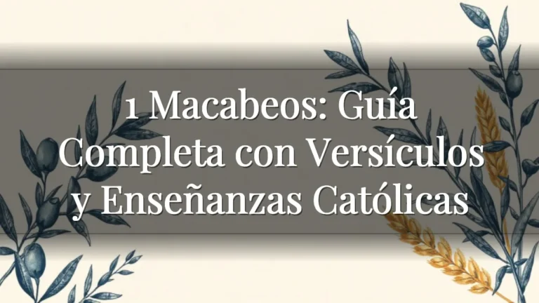 1 Macabeos: Guía Completa con Versículos y Enseñanzas Católicas 1 Macabeos: Guía Completa con Versículos y Enseñanzas Católicas