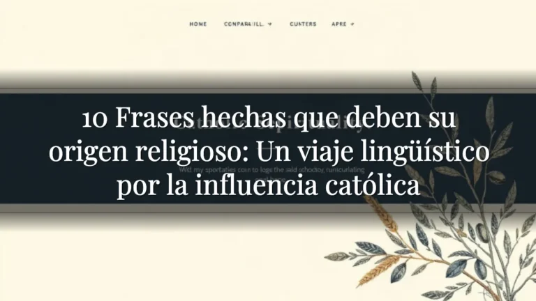 10 Frases hechas que deben su origen religioso: Un viaje lingüístico por la influencia católica
