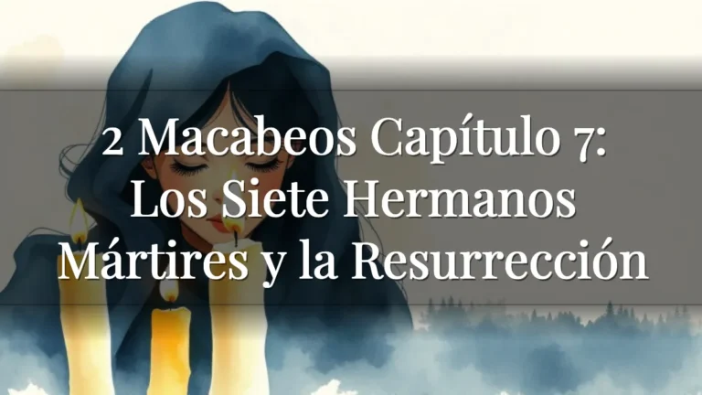 2 Macabeos Capítulo 7: Los Siete Hermanos Mártires y la Resurrección 2 Macabeos Capítulo 7: Los Siete Hermanos Mártires y la Resurrección