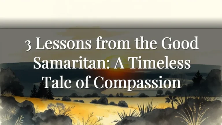 3 Lessons from the Good Samaritan:  A Timeless Tale of Compassion