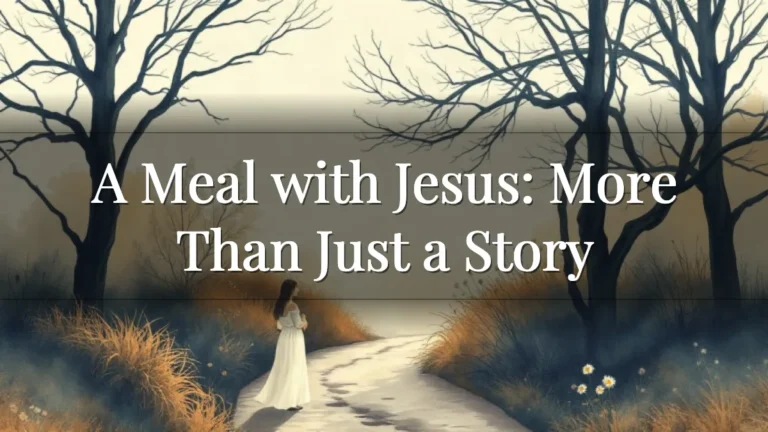 A Meal with Jesus: More Than Just a Story A Meal with Jesus: More Than Just a Story