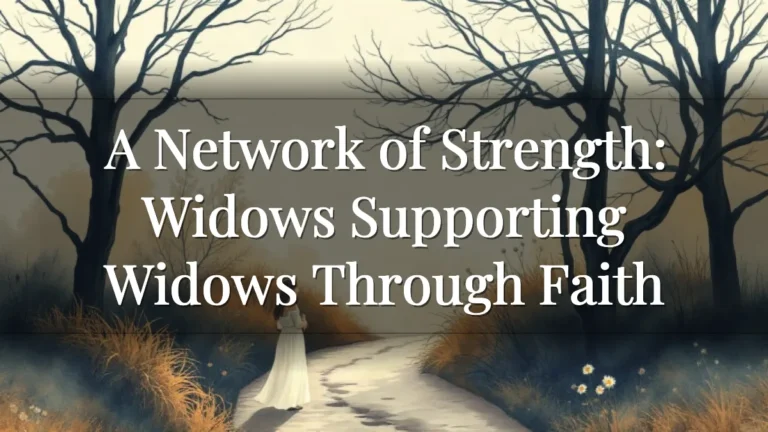 A Network of Strength: Widows Supporting Widows Through Faith