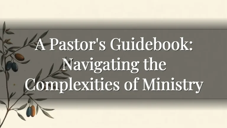 A Pastor's Guidebook: Navigating the Complexities of Ministry