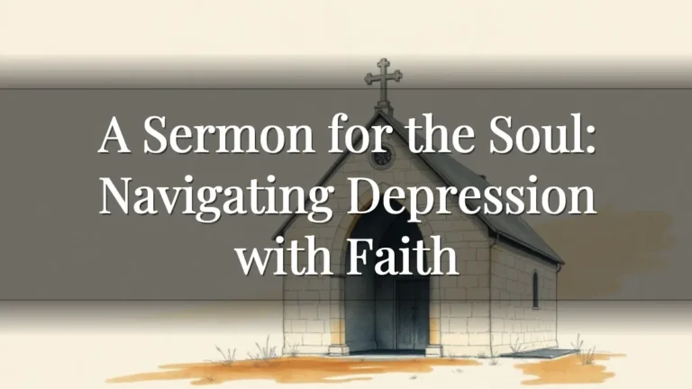 A Sermon for the Soul: Navigating Depression with Faith A Sermon for the Soul: Navigating Depression with Faith