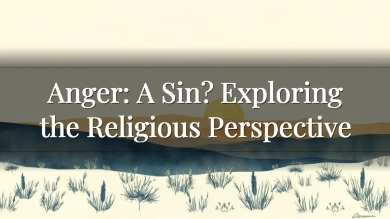 Anger: A Sin? Exploring the Religious Perspective