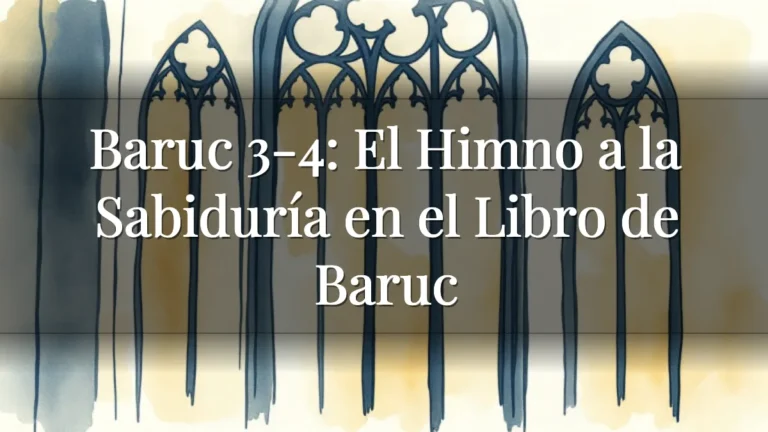 Baruc 3-4: El Himno a la Sabiduría en el Libro de Baruc Baruc 3-4: El Himno a la Sabiduría en el Libro de Baruc