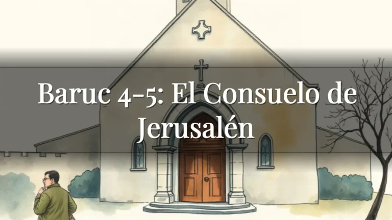 Baruc 4-5: El Consuelo de Jerusalén Baruc 4-5: El Consuelo de Jerusalén
