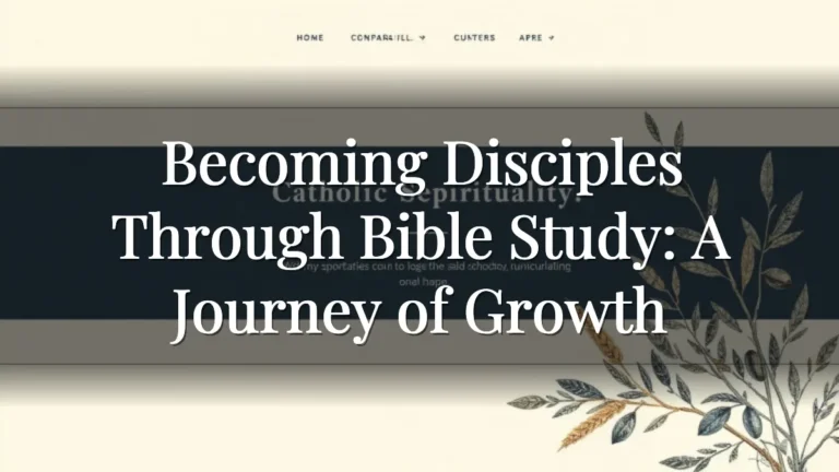 Becoming Disciples Through Bible Study: A Journey of Growth Becoming Disciples Through Bible Study: A Journey of Growth