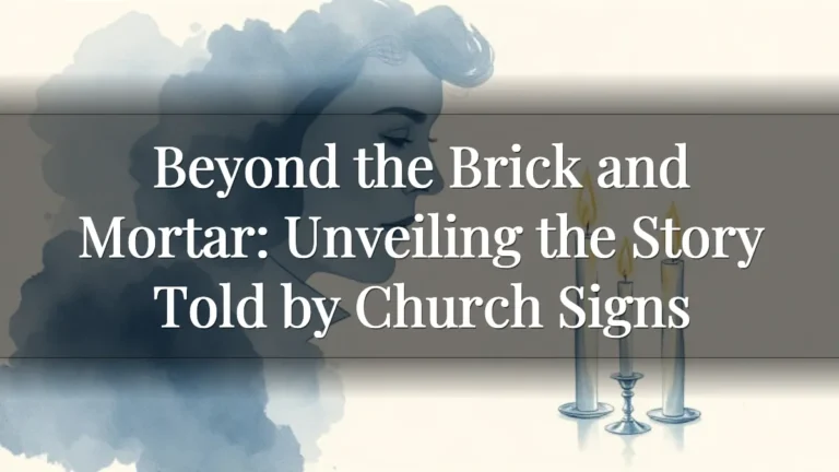 Beyond the Brick and Mortar: Unveiling the Story Told by Church Signs Beyond the Brick and Mortar: Unveiling the Story Told by Church Signs