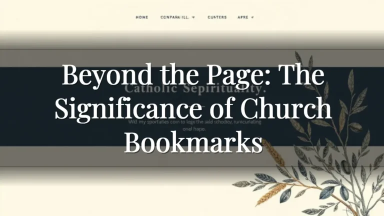 Beyond the Page:  The Significance of Church Bookmarks
