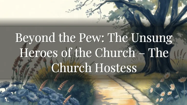Beyond the Pew: The Unsung Heroes of the Church – The Church Hostess