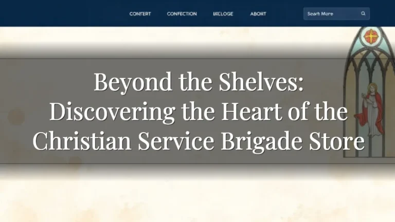 Beyond the Shelves: Discovering the Heart of the Christian Service Brigade Store Beyond the Shelves: Discovering the Heart of the Christian Service Brigade Store