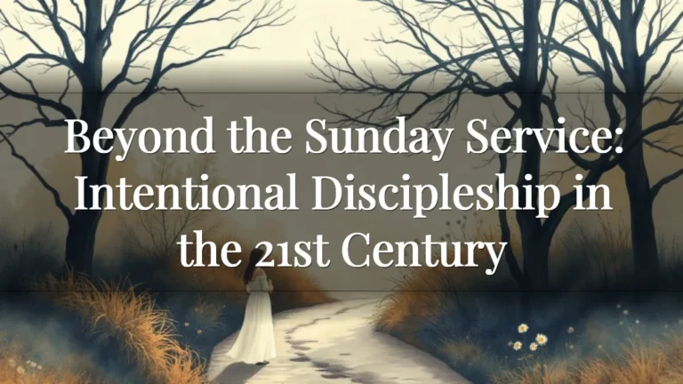 Beyond the Sunday Service: Intentional Discipleship in the 21st Century