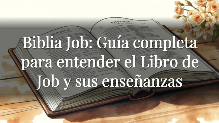 Biblia Job: Guía completa para entender el Libro de Job y sus enseñanzas