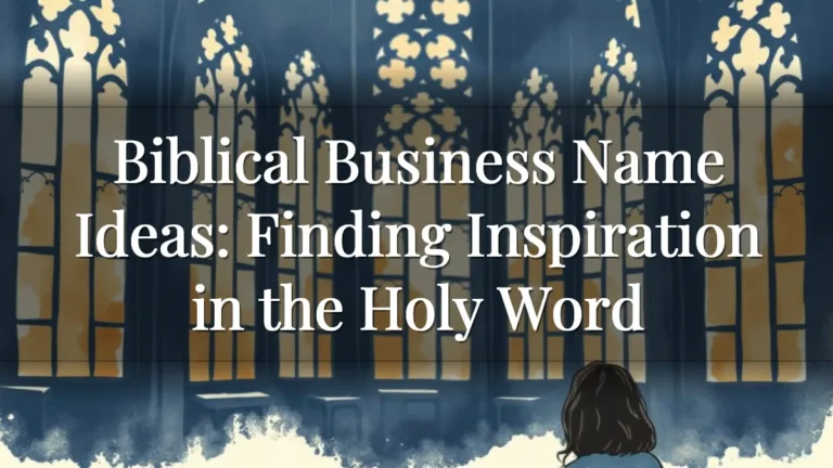 Biblical Business Name Ideas: Finding Inspiration in the Holy Word