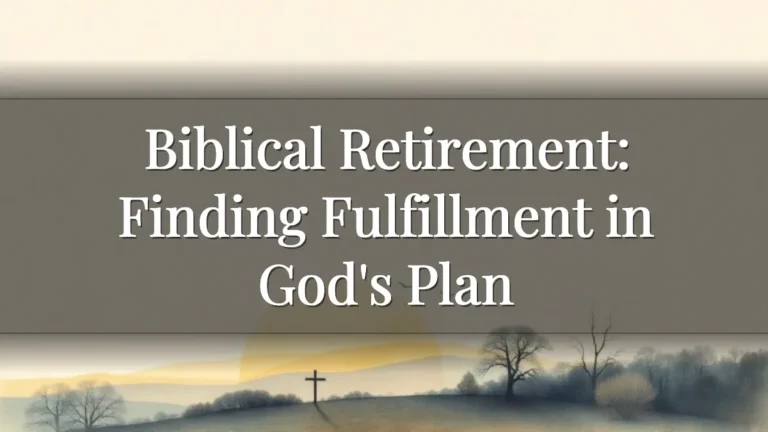 Biblical Retirement: Finding Fulfillment in God's Plan Biblical Retirement: Finding Fulfillment in God's Plan