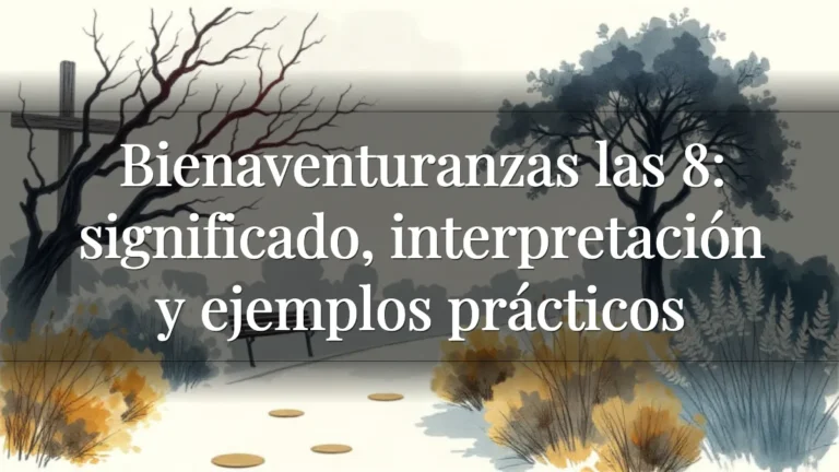 Bienaventuranzas las 8: significado, interpretación y ejemplos prácticos Bienaventuranzas las 8: significado, interpretación y ejemplos prácticos