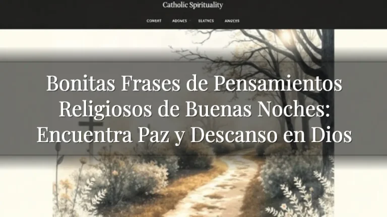 Bonitas Frases de Pensamientos Religiosos de Buenas Noches: Encuentra Paz y Descanso en Dios