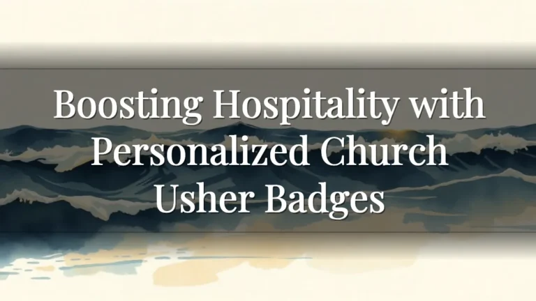 Boosting Hospitality with Personalized Church Usher Badges