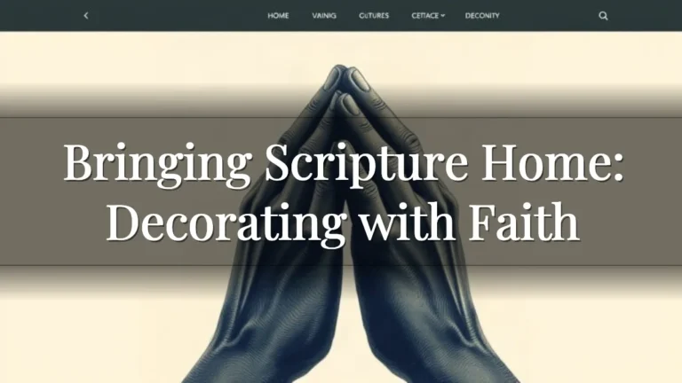Bringing Scripture Home: Decorating with Faith