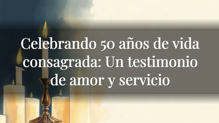 Celebrando 50 años de vida consagrada: Un testimonio de amor y servicio Celebrando 50 años de vida consagrada: Un testimonio de amor y servicio