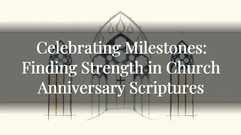 Celebrating Milestones: Finding Strength in Church Anniversary Scriptures Celebrating Milestones: Finding Strength in Church Anniversary Scriptures
