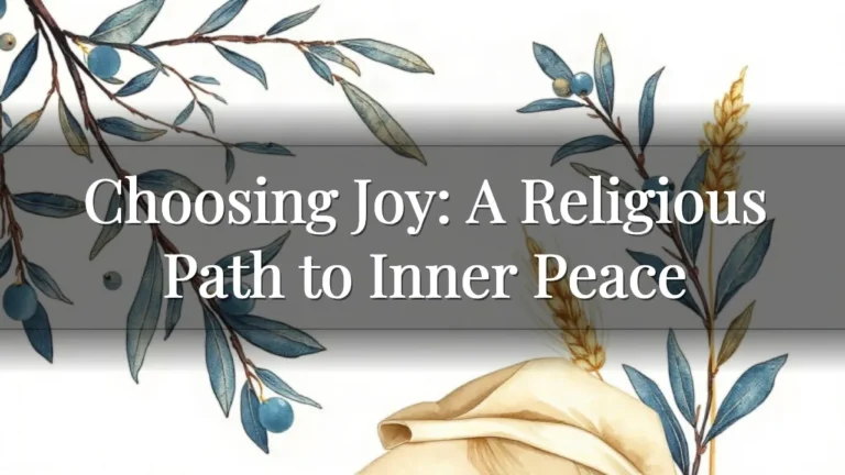 Choosing Joy: A Religious Path to Inner Peace
