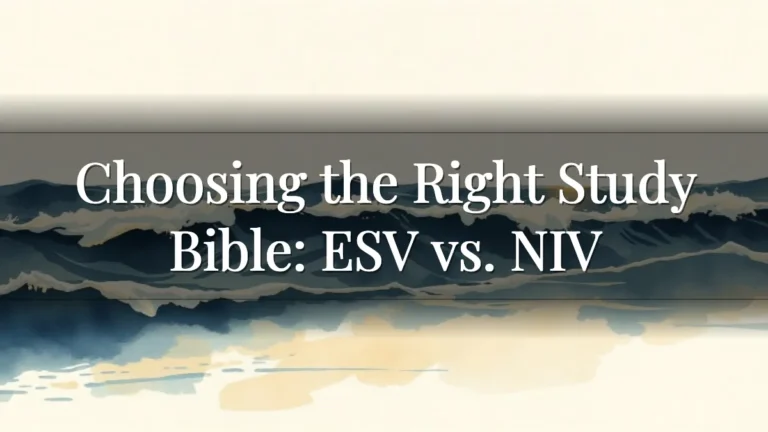 Choosing the Right Study Bible: ESV vs. NIV