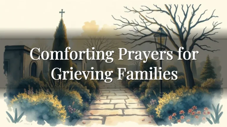 Comforting Prayers for Grieving Families Comforting Prayers for Grieving Families
