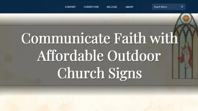 Communicate Faith with Affordable Outdoor Church Signs