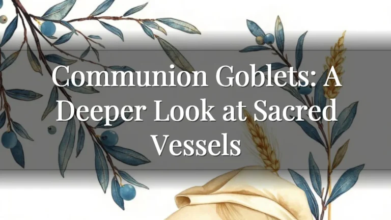 Communion Goblets: A Deeper Look at Sacred Vessels Communion Goblets: A Deeper Look at Sacred Vessels