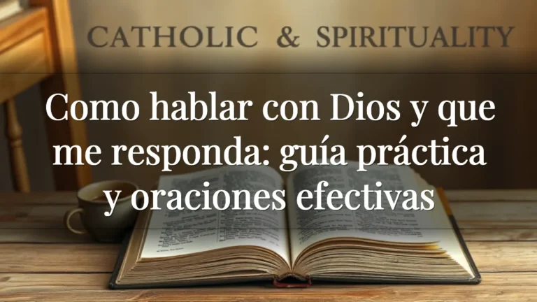 Como hablar con Dios y que me responda: guía práctica y oraciones efectivas