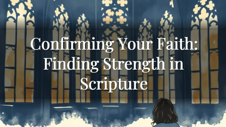 Confirming Your Faith:  Finding Strength in Scripture