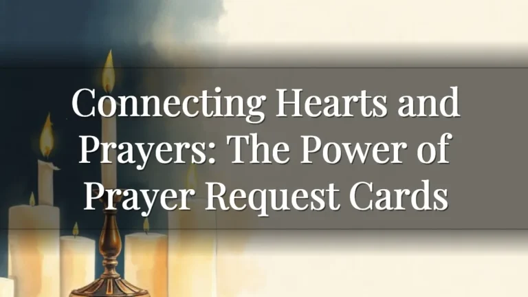Connecting Hearts and Prayers: The Power of Prayer Request Cards Connecting Hearts and Prayers: The Power of Prayer Request Cards