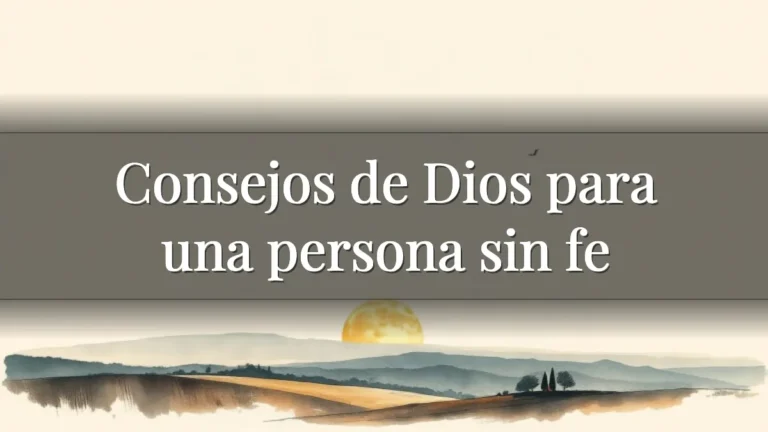 Consejos de Dios para una persona sin fe