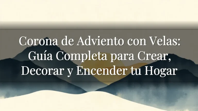 Corona de Adviento con Velas: Guía Completa para Crear, Decorar y Encender tu Hogar