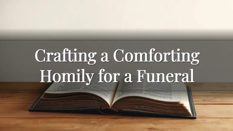 Crafting a Comforting Homily for a Funeral Crafting a Comforting Homily for a Funeral