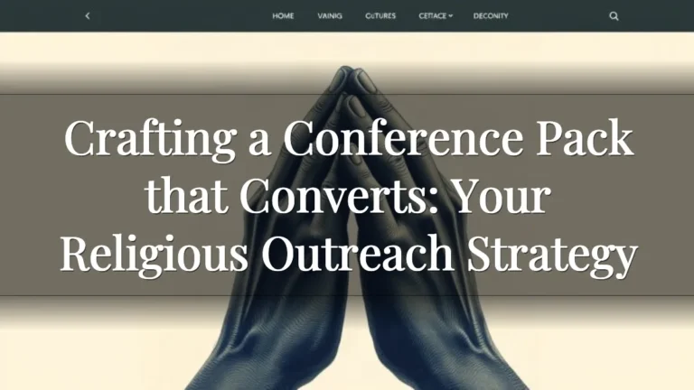 Crafting a Conference Pack that Converts: Your Religious Outreach Strategy