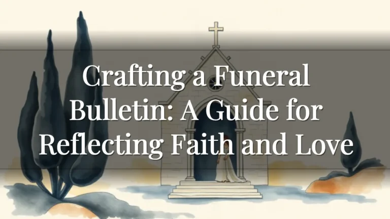 Crafting a Funeral Bulletin: A Guide for Reflecting Faith and Love Crafting a Funeral Bulletin: A Guide for Reflecting Faith and Love