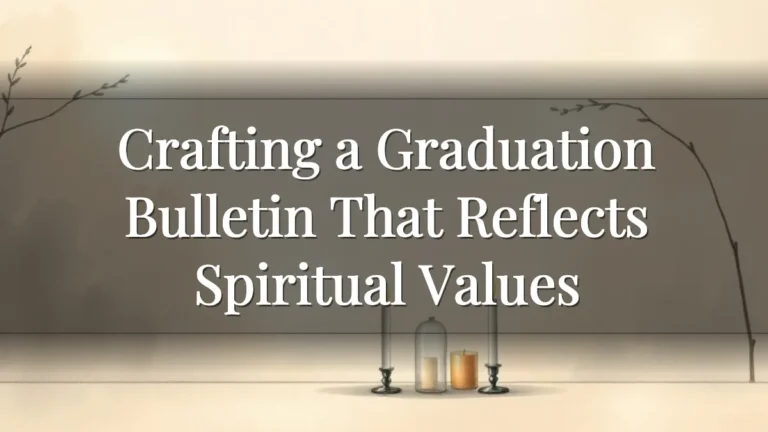 Crafting a Graduation Bulletin That Reflects Spiritual Values Crafting a Graduation Bulletin That Reflects Spiritual Values