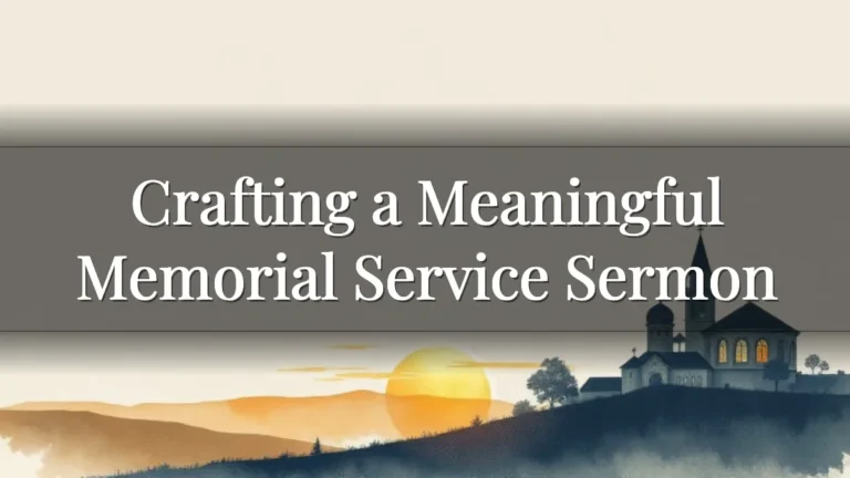 Crafting a Meaningful Memorial Service Sermon Crafting a Meaningful Memorial Service Sermon