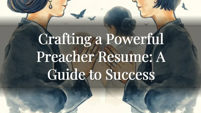 Crafting a Powerful Preacher Resume: A Guide to Success Crafting a Powerful Preacher Resume: A Guide to Success